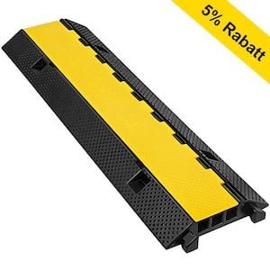 40.5 in. x 12 in. x 2.2 in. Clamshell Cable Organizer 3-Channel Speed Bump 22,000 lbs. Load Cable Protector Ramp, 1-Pack