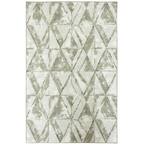 Trilateral Grey 5 ft. x 8 ft. Geometric Area Rug