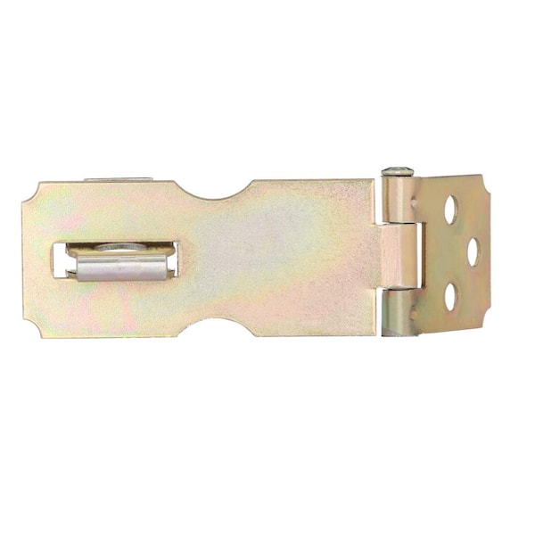 Everbilt 2-1/2 in. Satin Brass Fixed Staple Safety Hasp 15118