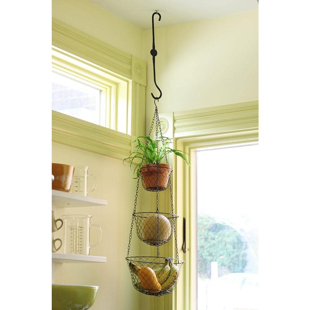 15-inch Black Powder Coated Metal Double Ended Extender Hooks