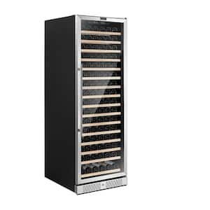 24 in. Single Zone 171-Bottle Built-In and Freestanding Wine Cooler in Stainless Steel