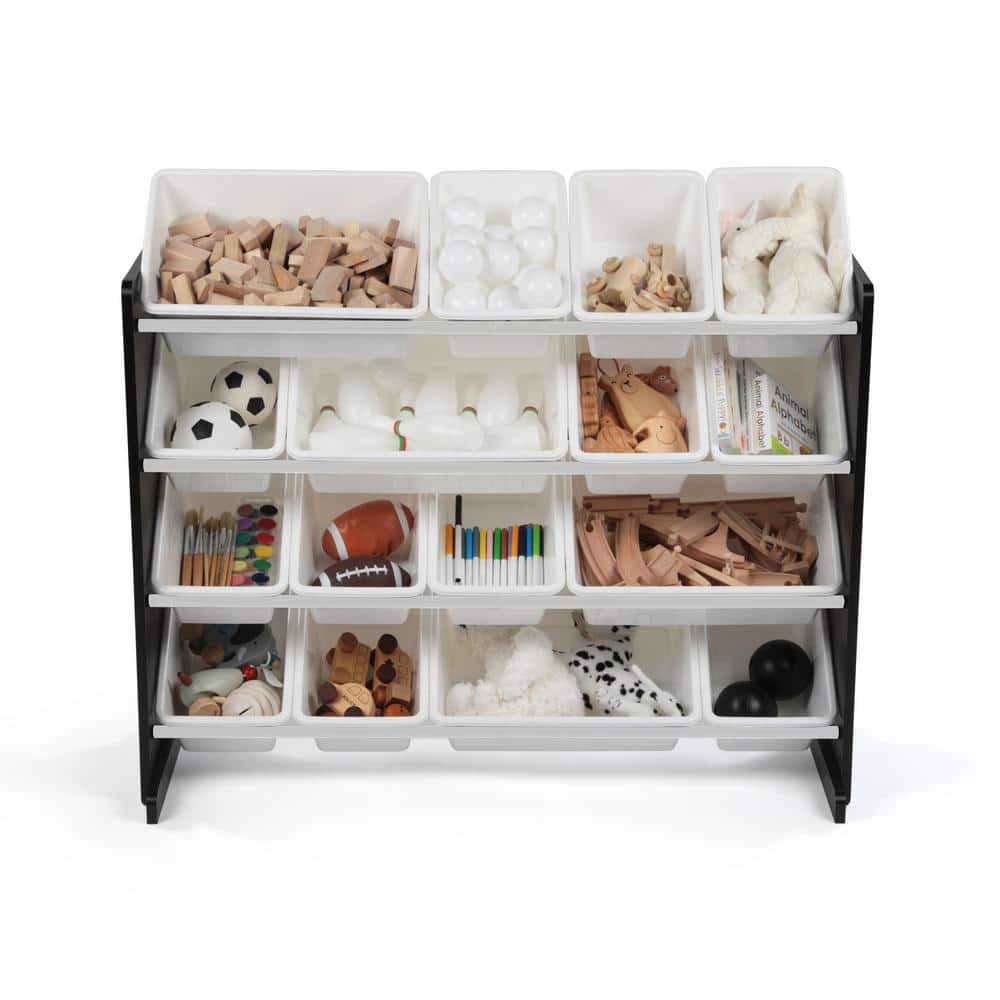 black toy storage organizer