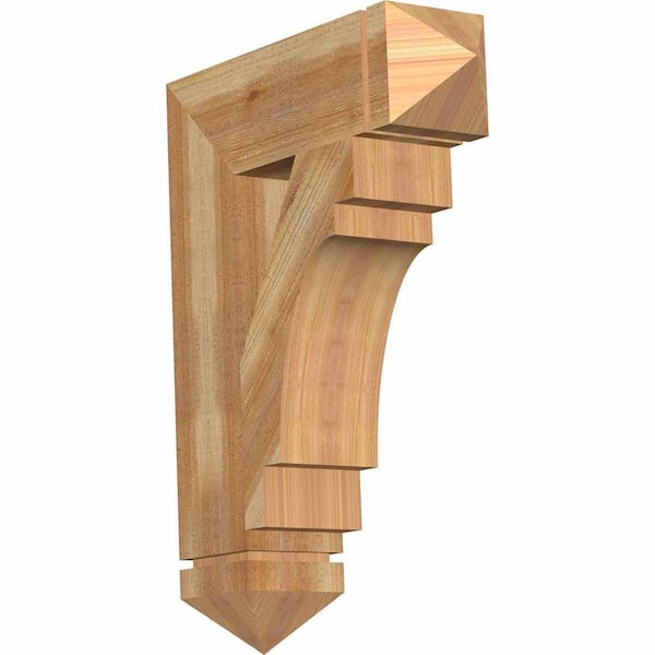 Ekena Millwork 6 in. x 30 in. x 22 in. Western Red Cedar Merced Arts and Crafts Rough Sawn
