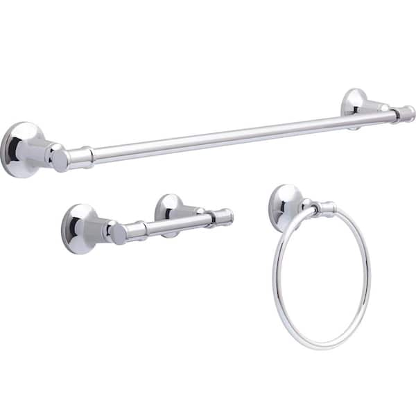 Delta Chamberlain 3 Piece Bath Hardware Set With 24 In Towel Bar