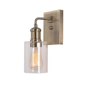 Rovell 4.5 in. Brass Sconce with Glass Shade