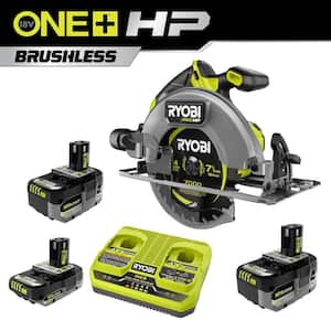 ONE+ 18V HIGH PERFORMANCE Kit w/ (2) 4.0 Ah Batteries, 2.0 Ah Battery, 2-Port Charger, & ONE+ HP Brushless Circular Saw