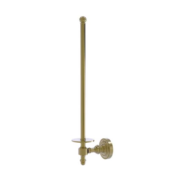 Allied Brass Retro Dot Collection Wall Mounted Paper Towel Holder in Unlacquered Brass