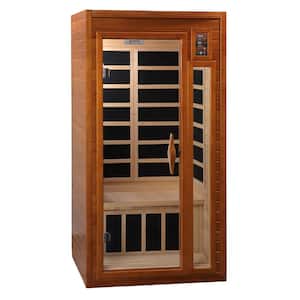 Barcelona 1 to 2-Person Hemlock Wood Low EMF FAR Infrared Sauna For Home