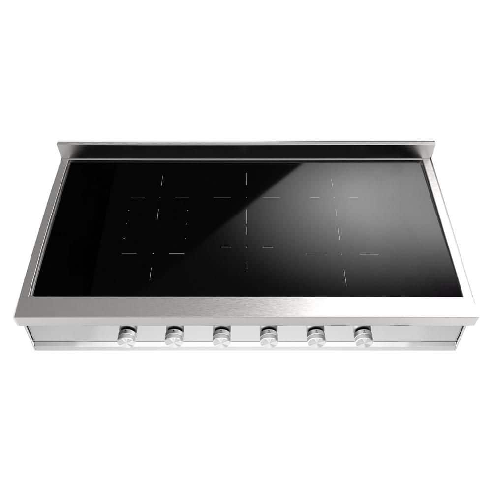 Profesional Plus II 48 in. Induction Ceramic Rangetop with 6-Elements in Stainles Steel