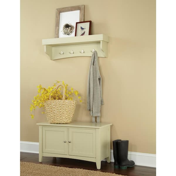 Alaterre Furniture Shaker Cottage Sand Hall Tree with Storage