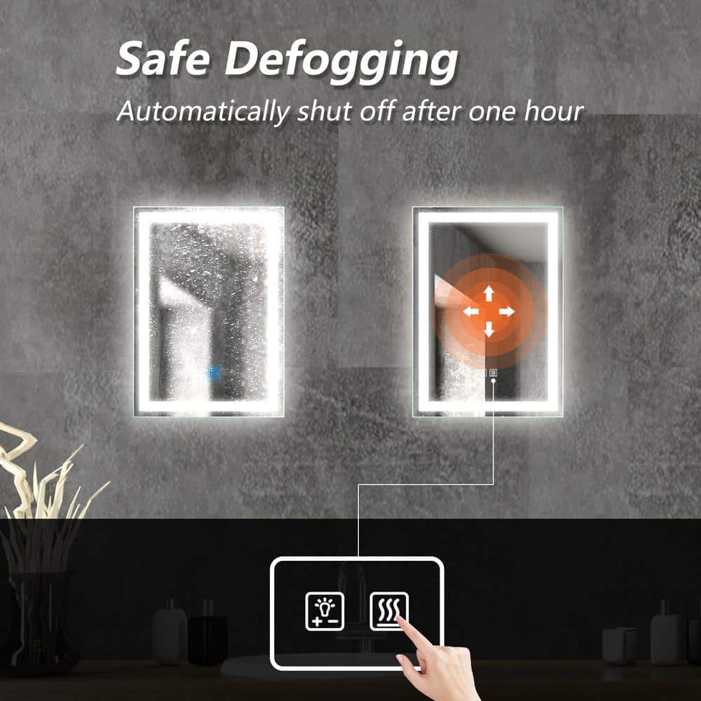 HOMLUX Rectangular Frameless LED Bathroom Vanity Mirror