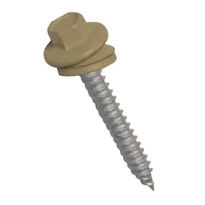 1-1/2 in. Wood Screw #10 Galvanized Hex-Head Roof Accessory in Tan (250-Piece/Bag)