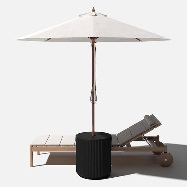 Veradek Round Black Plastic 21'' Height Outdoor Umbrella Side