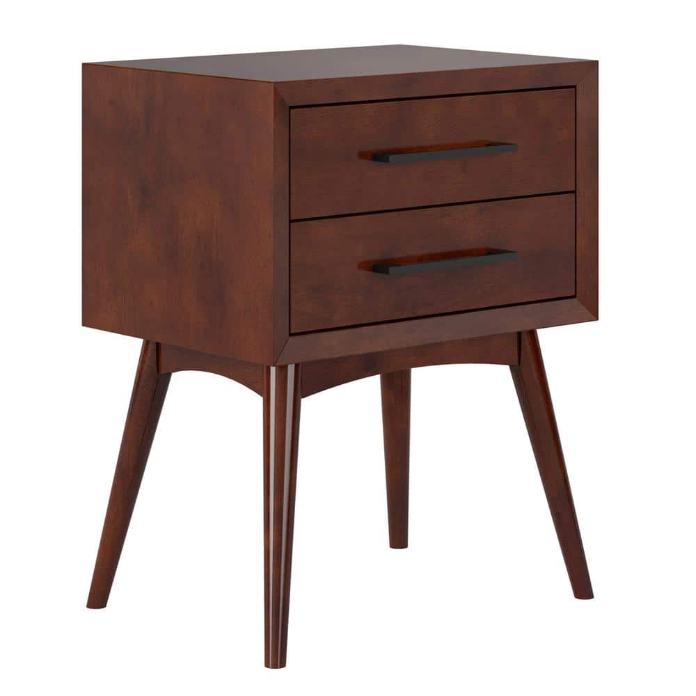 Pasadena Mid Century Modern Light Toffee 2 Drawer Nightstand - thumbnail 3