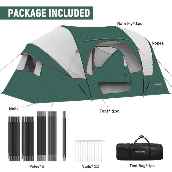 Zeus & Ruta 14 ft. x 11 ft. Dark Green 10-Person Canopy