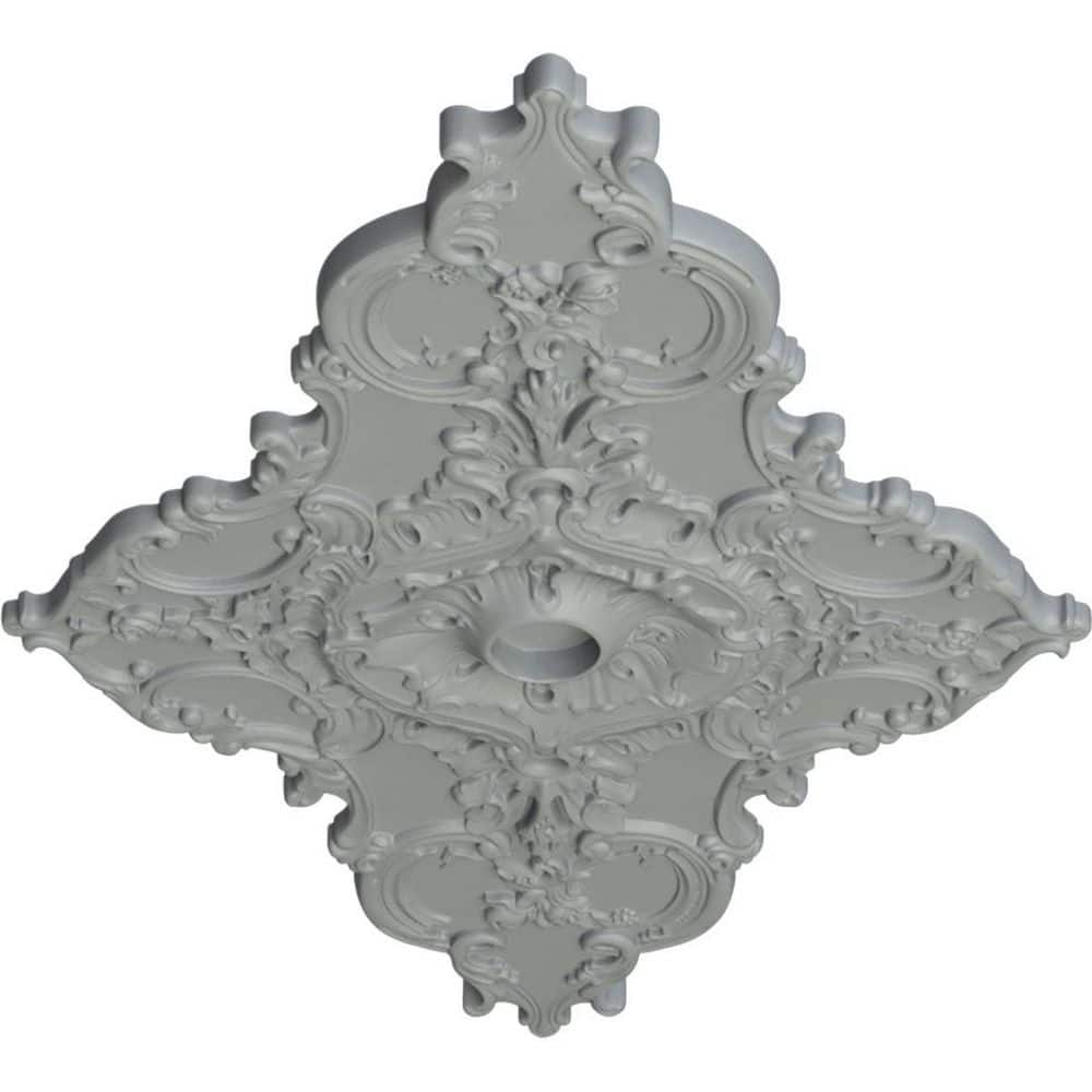 Primed Gray Urethane Melchor Diamond Ceiling Medallion