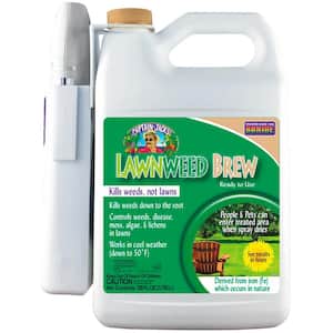 Captain Jack's Lawnweed Brew, 128 oz. Ready-to-Use Spray, Controls Weeds, Moss, Algae, Lichens and Disease