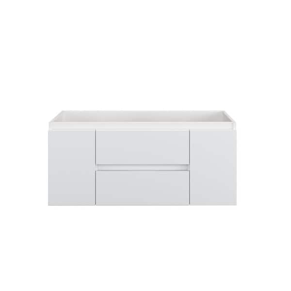 VOLPA USA AMERICAN CRAFTED VANITIES Salt 48 in. W x 18 in. D Bath Vanity Cabinet Only in White