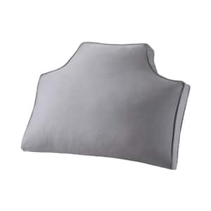 Oversized Headboard Grey 26 in. L x 34 in. W x 2 in. D 100% Cotton Canvas Pillow