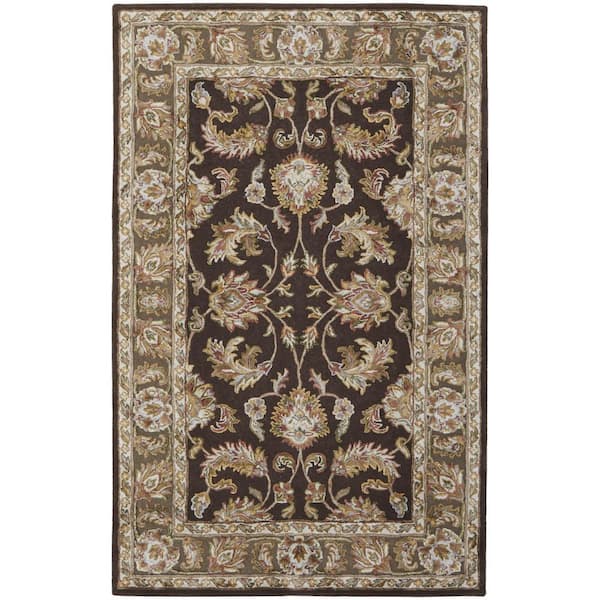 Brown 8 x 10 ft. Tufted Oriental Rectangle Indoor Area Rug