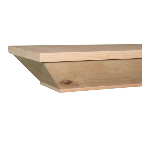 Builders Choice Craftsman 4 ft. Knotty Alder Cap-Shelf Mantel