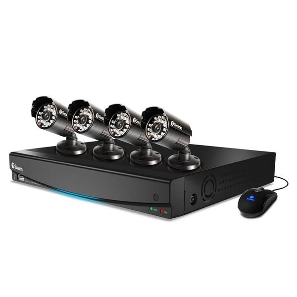 Swann 1425 8-CH D1 Surveillance System with (4) 40 TVL Indoor/Outdoor Cameras