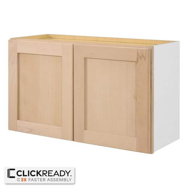 30 in. W x 12 in. D x 18 in. H Ready to Assemble Wall Bridge Kitchen Cabinet in Unfinished with CLICKREADY Technology