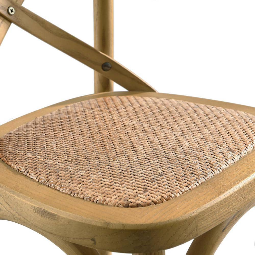 Charmwood Elm and Rattan 19" Counter Stool in Natural