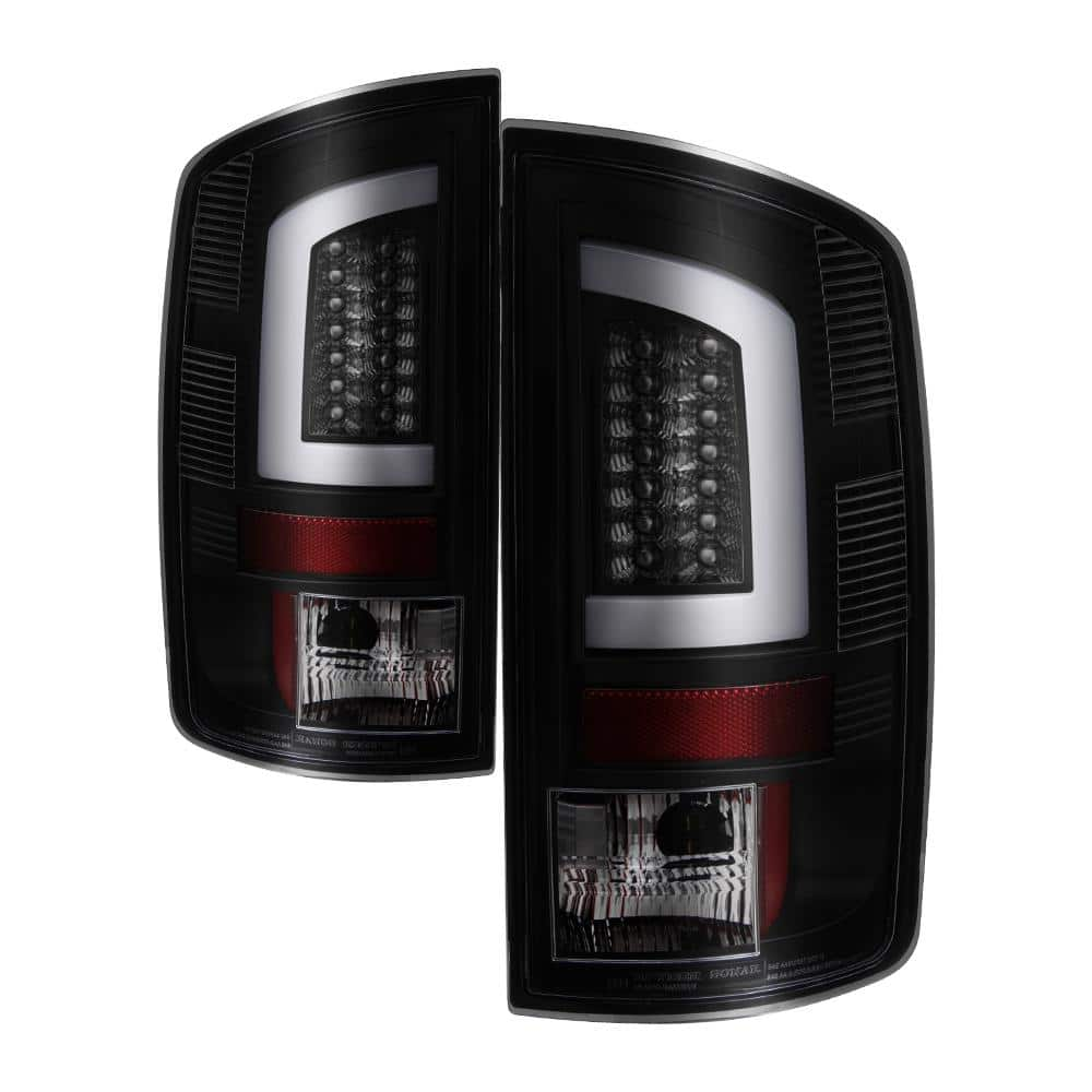 Spyder Auto Dodge Ram 07-08 1500 / Ram 07-09 2500/3500 Version 3 Light Bar  LED Tail Lights - Black Smoke 5084279 - The Home Depot