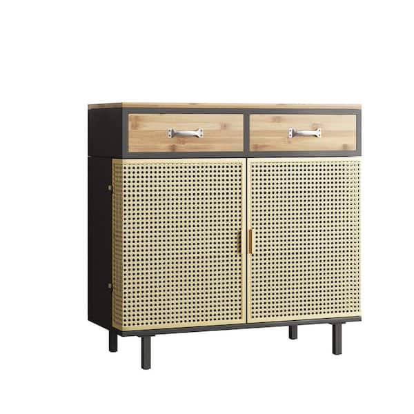 Gold Retro Sideboard with 2-Drawer and Metal Legs D-W75754329 - The ...