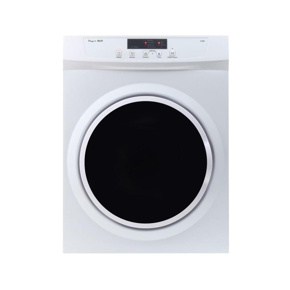 EQUATOR ADVANCED Appliances 3.5 cu.ft. 110V Sensor/Refresh Compact Vented Dryer White