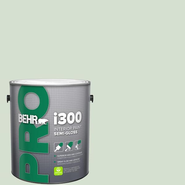 BEHR PRO 1 gal. #S400-2 Comforting Green Semi-Gloss Interior Paint