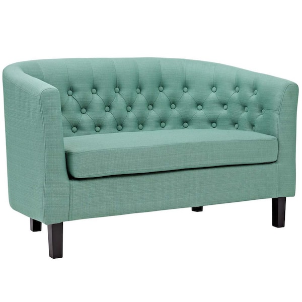 MODWAY Prospect 49 in. Laguna Polyester 2-Seat Loveseat with Round Arms