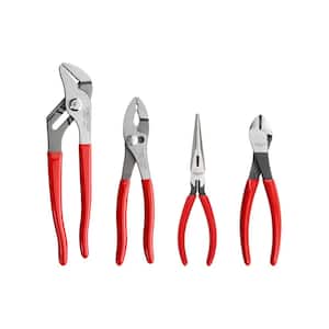Pliers Set, 4-Piece (Groove Joint, Slip Joint, Long Nose, Diagonal Cutting)