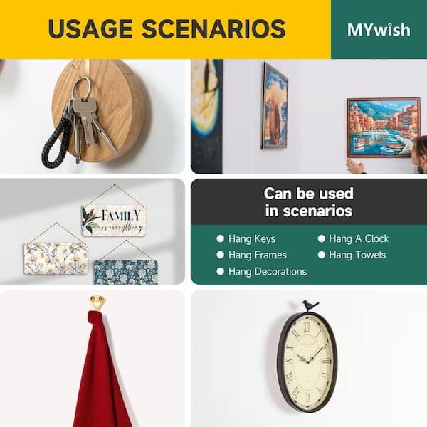 MYWISH 357-Piece Picture Hanging Kit, Heavy-Duty Hooks 10-120 lbs