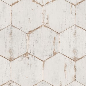 Retro Hex Blanc 14-1/8 in. x 16-1/4 in. Porcelain Floor and Wall Tile (11.07 sq. ft./Case)
