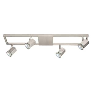 Zeraco 2.3 ft. 4-Light Satin Nickel Track Lighting Kit with Adjustable Track Heads