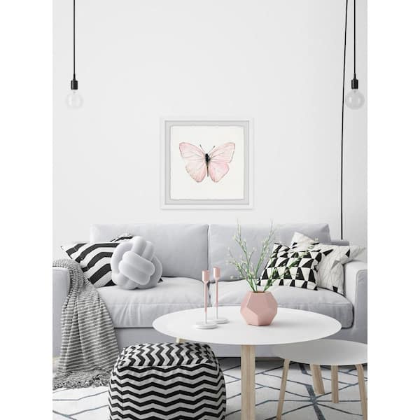 Unbranded 48 in. H x 48 in. W "Translucent Pink Wings" by Marmont Hill Framed Printed Wall Art