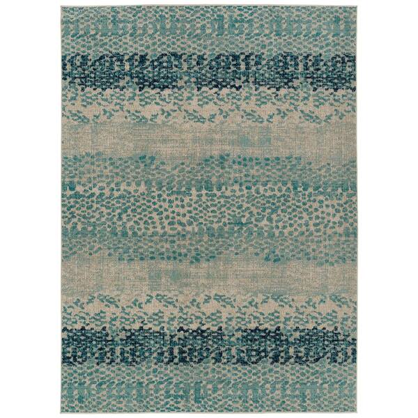 Kaleen Zuma Beach Collection Blue 2 ft. 2 in. x 7 ft. 6 in. Runner Rug