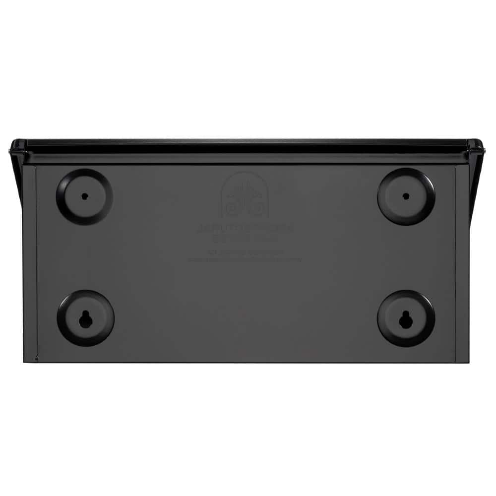 Small Black Powder Coated Steel Wall Mount Mailbox