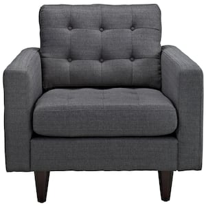 Empress Upholstered Armchair in Gray