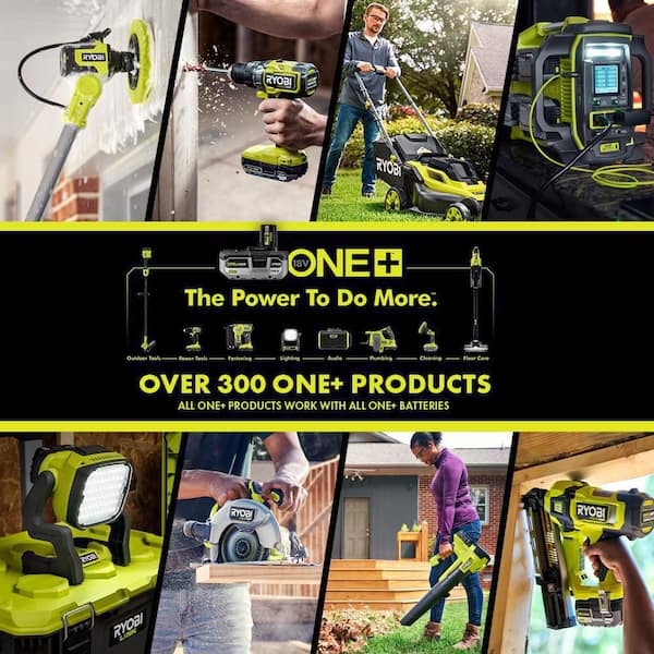RYOBI - ONE+ 18V Cordless 6-Tool Combo Kit with 1.5 Ah Battery, 4.0 Ah Battery, and Charger