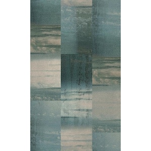Blue Beaded Geometric Stripe Print Non-Woven Paper Paste the Wall Textured Wallpaper 57 sq. ft.