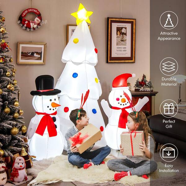 Costway 6 ft. x 5.2 ft. Inflatable Christmas Tree with 2