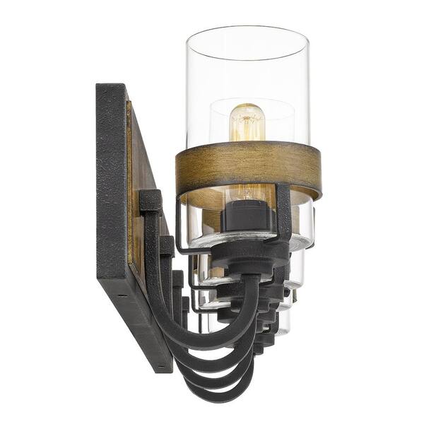 Quoizel Finch 4 Light Aged Walnut Vanity Light Fin8634awn The Home Depot
