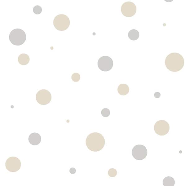 Unbranded Little Explorers 2 Grey Polka Dots Matte Finish Non-Pasted Non-Woven Wallpaper Roll
