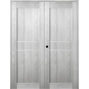 Vona 07 2HN 48"x 80" Right Hand Active Ribeira Ash Wood Composite Double Prehung Interior Door
