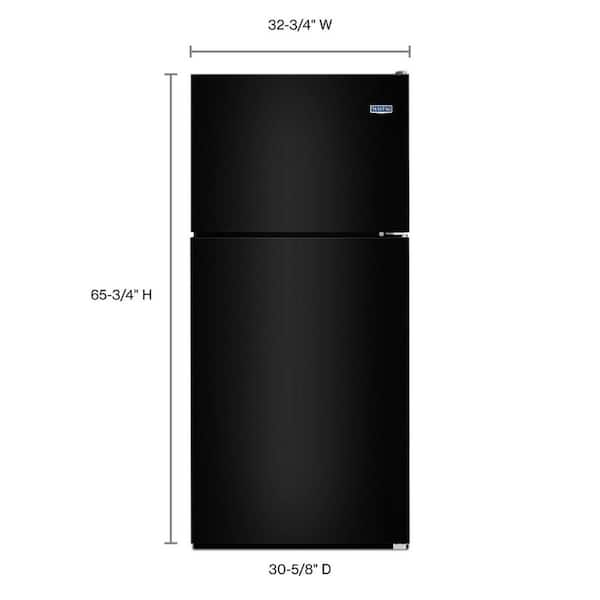 Maytag 21 cu. ft. Top Freezer Refrigerator in Black MRT311FFFE
