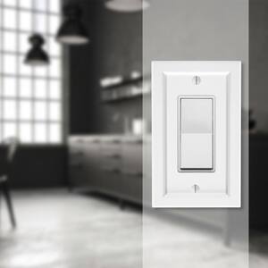 Woodmore 1 Gang Rocker Wood Wall Plate - White