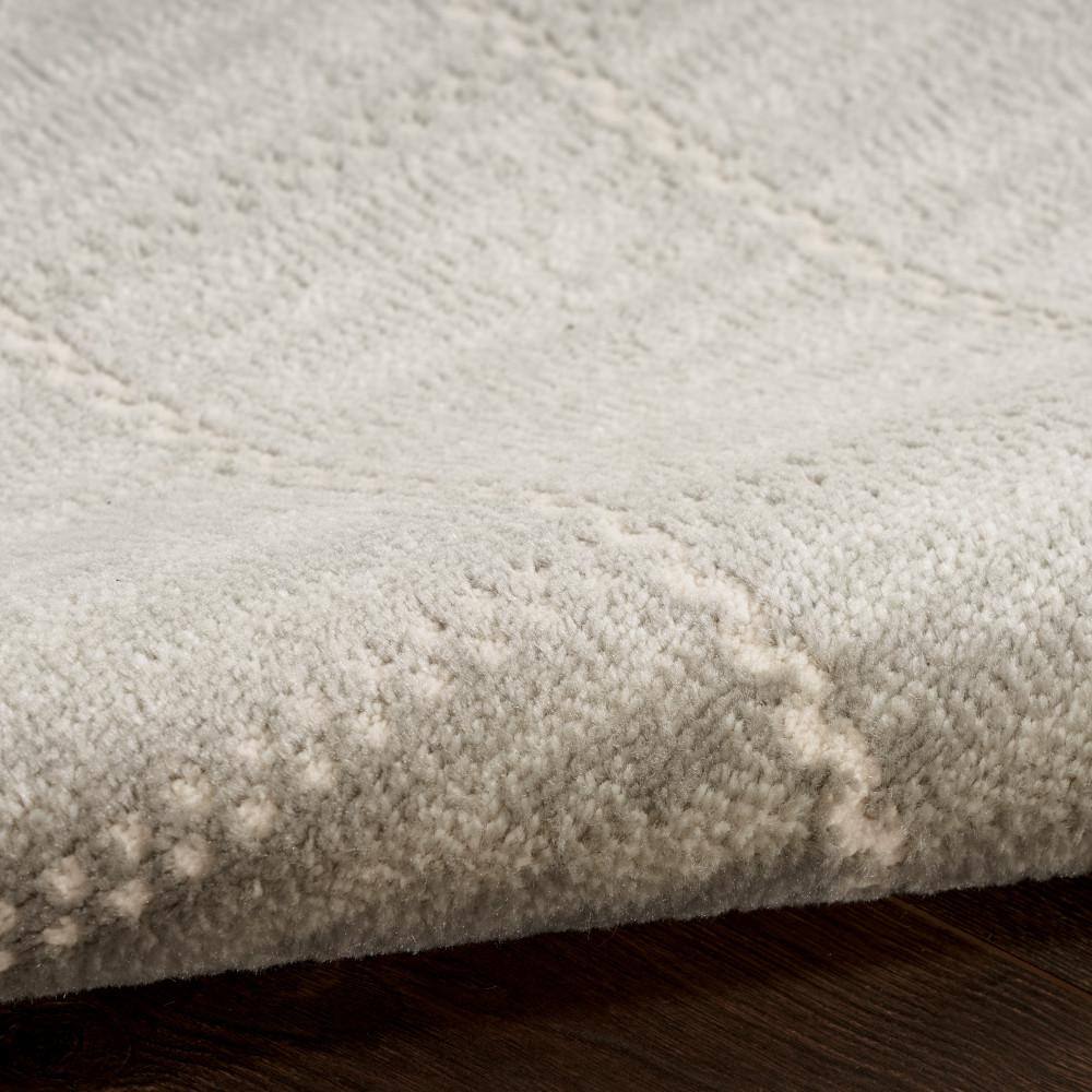 Light Grey Geometric 8' x 10' Synthetic Area Rug